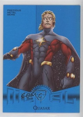 2024 Skybox Marvel Metal Universe Avengers Retro PMG Blue 1/50 Quasar #R-15 0g4