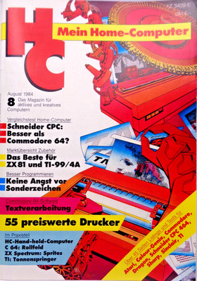 HC MEIN HOME-COMPUTER - AUSGABE: 8/1984 (VOGEL - MAGAZIN) #2DE
