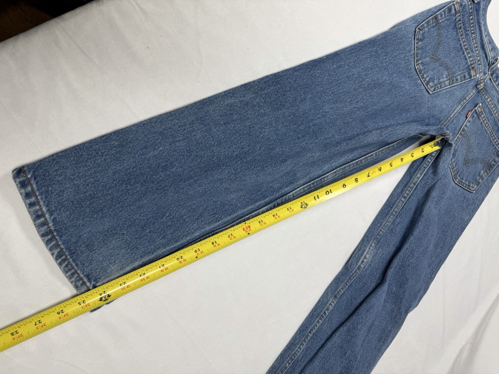 Levi's 550 Jeans Boys 12 Relaxed Cotton Straight Leg Medium Wash Denim Blue thumbnail 17