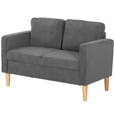 HOMCOM Small Sofa Upholstered Small Couch for Living Room Bedroom Refurbished