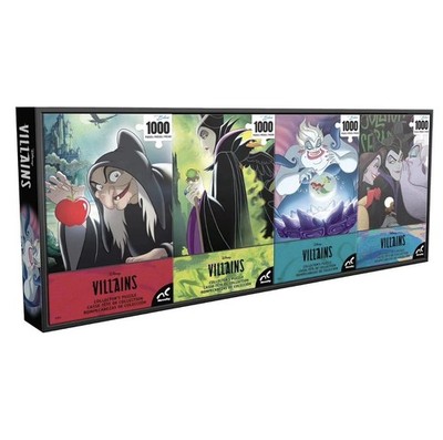 Disney Villains Puzzle 4-Pack   4 x 1000 Pieces   Collector Set - New & Sealed
