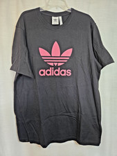 Adidas Trefoil Tee Black/Pink Short Sleeve T-Shirt Men's Size XL NWT