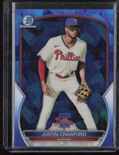 2022 Bowman Chrome Sapphire #BCP-217 Justin Crawford