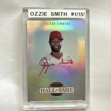 Rare OZZIE SMITH 2012 Press Pass Refractor Auto AUTOGRAPH  #’d  1 Of 15