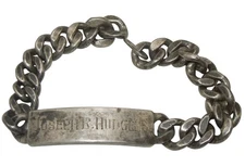 WWII USAAF Army Air Force B-24 Mechanic STERLING ID Bracelet CA8