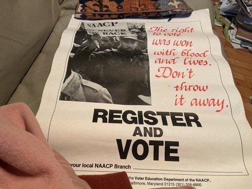 Vintage NAACP Right to Vote Poster