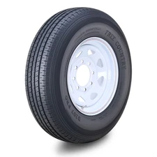 Free Country Trailer Tire Rim ST235/80R16 10-Ply E 123L 8 Lug x 6.5" White Spoke