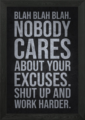 Nobody Cares Work Harder Gerahmtes Wandbild Poster Leinwanddruck Bild
