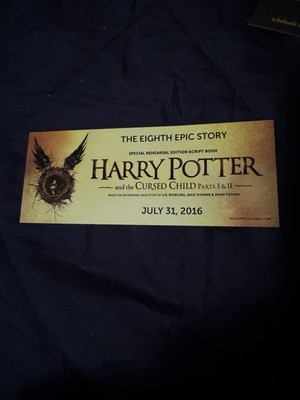 Harry Potter The Cursed Child Promo Bookmark Oop 2016 Universal Studios Rare