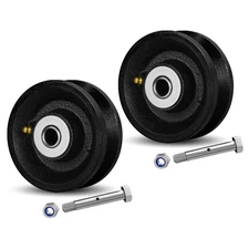 4" X 1.5" Cast Iron V Groove Wheel with Roller Bearing, 1200 lbs Capacity,Ind...