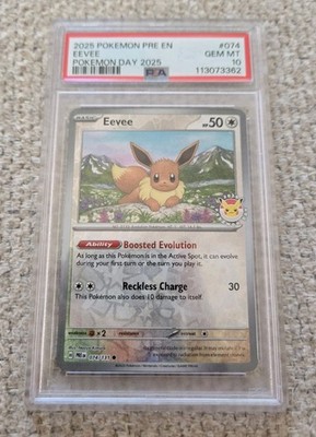PSA 10 Eevee Pokemon Day 2025 074/131 Holo Pokémon #074 | eBay