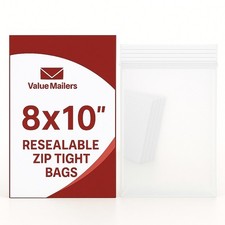 2000 8x10 Clear Plastic Zip Closure Zipper Poly Locking Reclosable Bags 2 MiL