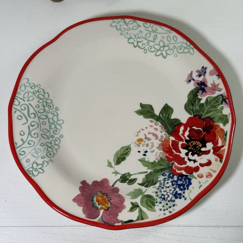 "Plato de cena de jardín rural para mujer Pioneer de 2 piezas 10 3/8"" usado en excelente estado" Foto 3 de 4