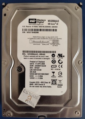 Western Digital WD3200AAJS-00B4A0 Festplatte 320GB 8,9 cm (3,5 Zoll), 7200rpm
