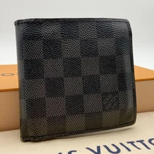 Authentic Louis Vuitton Damier Graphite Portefeuille Marco 4 Cards