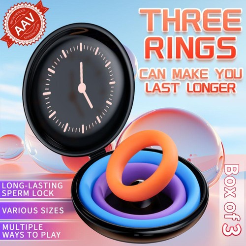 Triple Lock Fine Ring Man Semen Delay Rings For Men Gay Ring ✨p - Picture 3 of 14