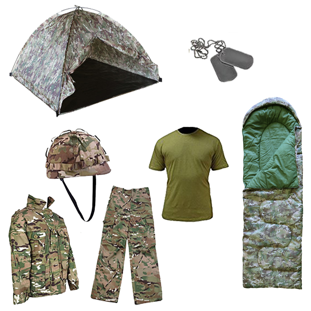 Niños Combate Aventura Fiesta de Pijamas Ejército Militar Tienda Y Saco Dormir S