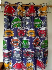 NEXT MULTICOLOURED CARS EYELET LINED CURTAINS 133 X 138 CM VGC CHILDRENS BOYS 