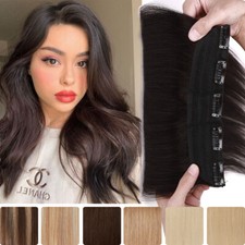 Haarteil Clip in Extensions 1 Tresse 5 Clips 100% REMY Echthaar Haarverlängerung