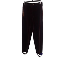 Vintage ESCADA Margaretha Ley 80's Brown Velvet Stirrup Pants Sz 38