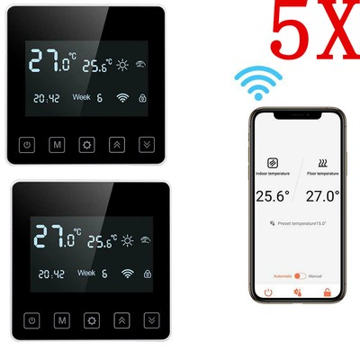 5X Wifi LCDThermostat Raumthermostat heizung Wandthermostat Programmierba