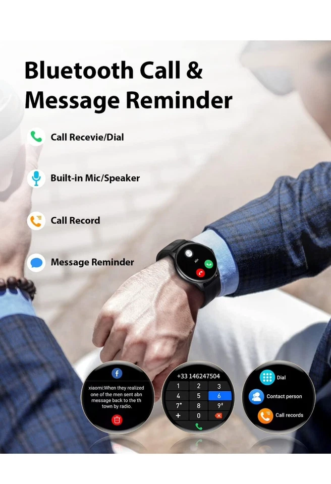 Smart Watch for Women And Men Answer/Make Call, 1.28" Touch Screen - Image 4 of 4