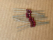 10 NOS Piher 27 ohm 5% 1/2 watt 1/2W Carbon Film Resistors Long Leads TESTED (Qt
