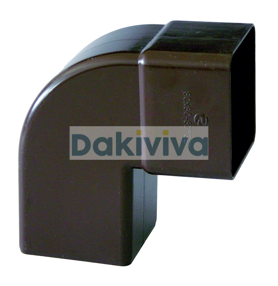 TUBO E RACCORDI QUADRI PVC 80x80 - 100x100 PER PLUVIALI COLORE MARRONE - GRIGIO - Immagine 4 di 4