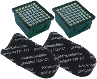 2 Hepafilter + 2 Geruchsfilter Filter Geeignet Vorwerk Kobold Vk 130 131