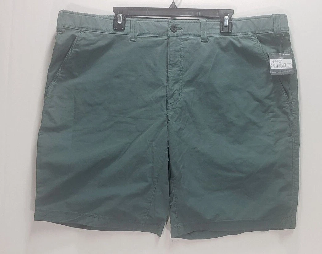 NEW Eddie Bauer Shorts Mens 44 Voyager Flex Chino MSRP $60 Olive Green