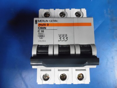 Merlin Gerin Multi 9 C60n C 16 400v 3 Pole Circuit Breaker Ebay