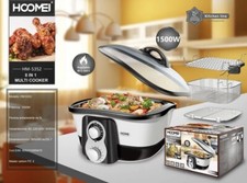 Multi Cooker 240° Pentola Cottura Lenta 5 Lt Cucina a Vapore 8in1 1500W HM-5352