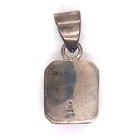Vintage Sterling Silver 925 Black Onyx Cabochon Modernist Geometric Pendant 9.6g — photo 2