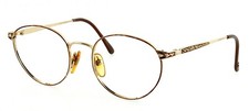 Vintage LAURA ASHLEY Amber 48mm Havana Gold Eyeglasses Frames Only