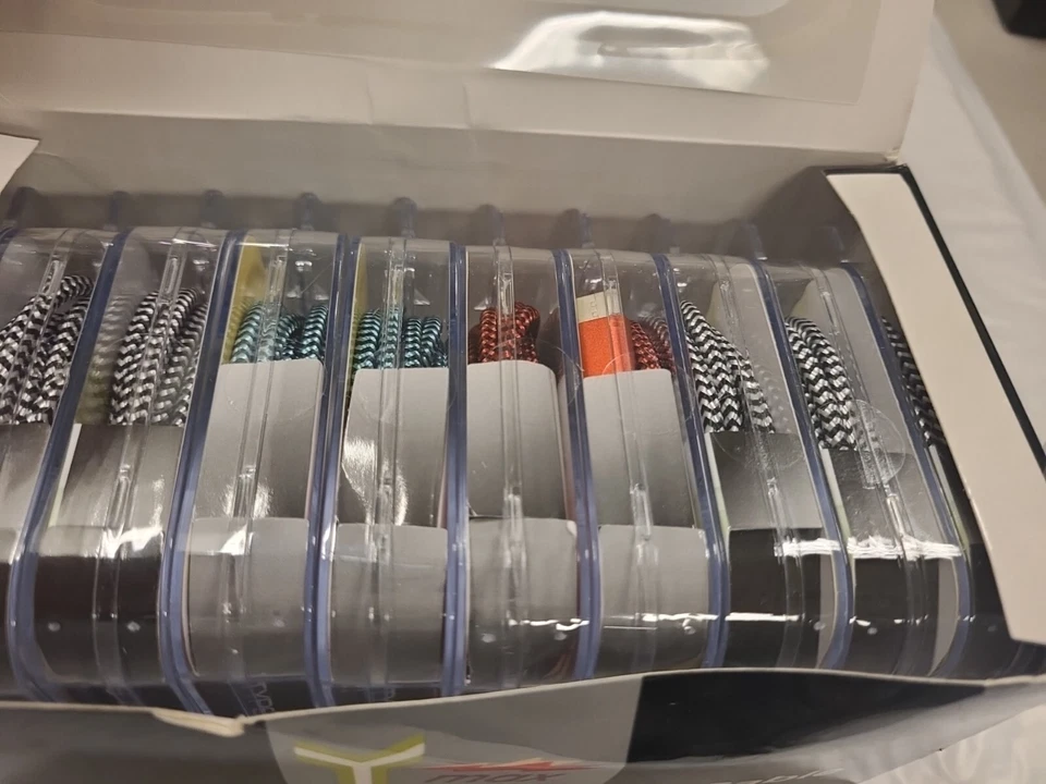 Lot of 10 Type-C USB Braided Cable - 6 foot New In Package  - Image 3 of 4