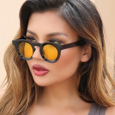 Classic Retro Mens Women Hip Hop Sunglasses Square Thick Frame Round Sun Glasses