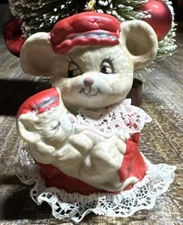 Vintage Jasco Caring Critter Chimers Christmas Ornament Bell Mom And Child