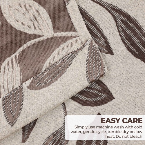 Leaves Washable 36" Wide Rod Pocket Room Darkening Blackout Curtains, Set of 2 - Picture 70 of 171