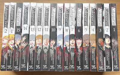 Kakegurui Compulsive Gambler Manga Set Vol 1-15 Twin 1+2 English 1st Yen Press