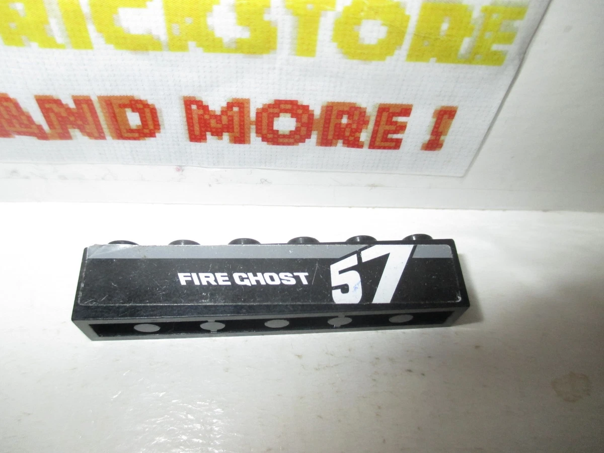 LEGO 1x Brick Brick 1x6 Set 8165 57 FIRE GHOST Pattern 3009pb160R