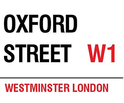 Oxford Street W1 Westminster London Kleines Metallschild 200mm x 150mm OMSC