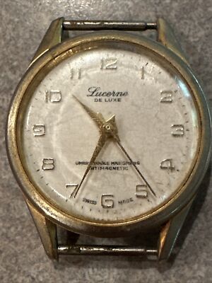 VINTAGE LUCERNE DE LUXE, UNBREAKABLE MAINSPRING, HEAD MENS WATCH