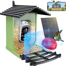 Bird Feeder with Camera, 2K HD AI Identify Smart Bird House Camera with Solar