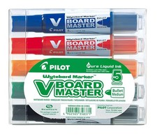 Pilot Begreen Recycled V Board Master Whiteboard Marker Bullet 6.0 mm Tip - Blac