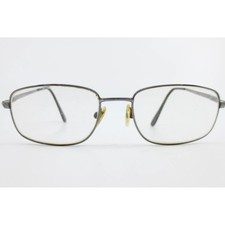 Safilo Elasta 7193 0DF8 Gunmetal Grey Rectangular Metal Eyeglass Frames Italy