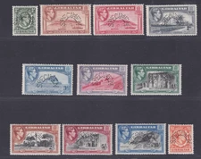 GIBRALTAR 1/2d-£1 KGVI SET PERFORATED SPECIMEN - CAT £850/$1140 - FINE AND RARE