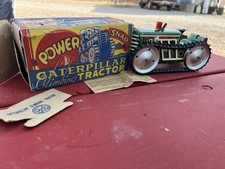VTG MARX Tin Windup Power Snap Caterpillar Climbing Tractor Bulldozer OG BOX