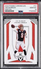 2020 PANINI CHRONICLES VERTEX #V1 JOE BURROW ROOKIE PSA 10
