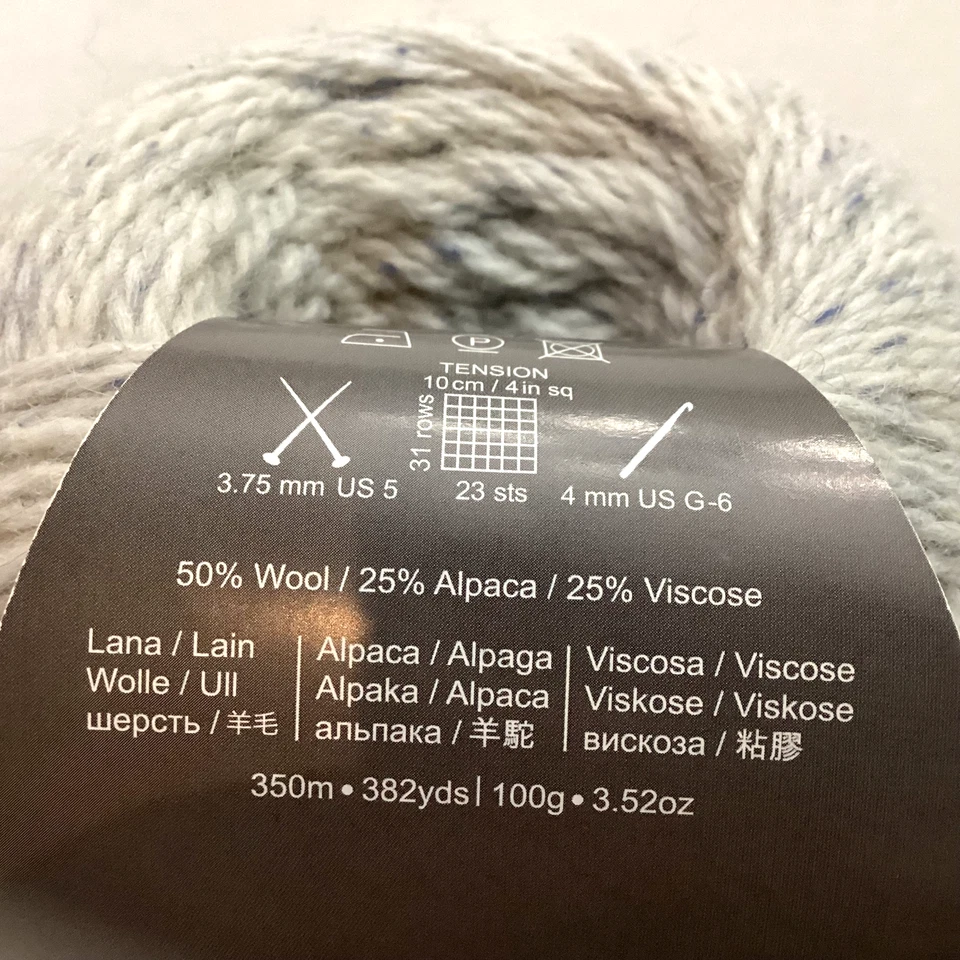 Jody Long ALBA Merino y Alpaca Lujo Tweed Mezcla Color #019 Invierno Foto 3 de 4