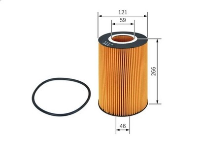 Oil filter for BOSCH F 026 407 042 MERCEDES-BENZ AXOR 11.967 2002-2004